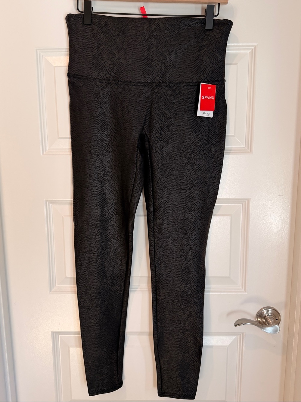 Spanx Faux Leather Matte Snake Leggings